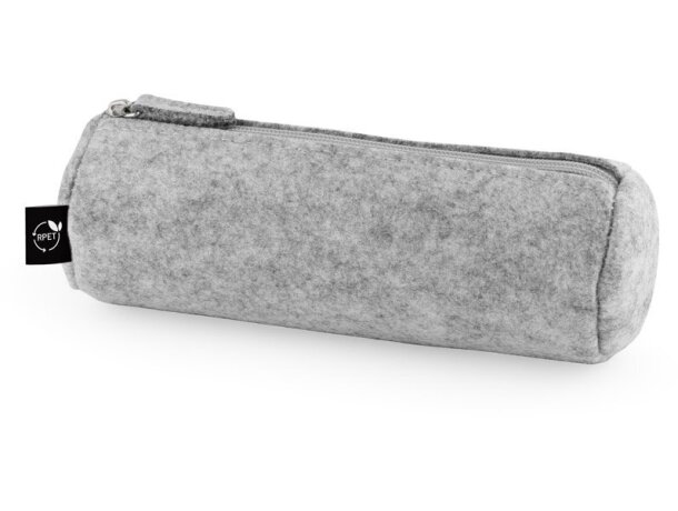 Estuche multiusos Nomad cilíndrico en fieltro reciclado rPET Gris claro detalle 9
