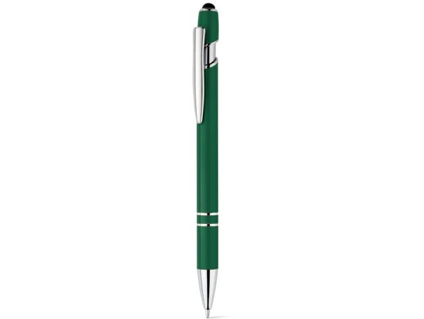 Bolígrafo Neil aluminio reciclado con puntero táctil Verde oscuro detalle 9