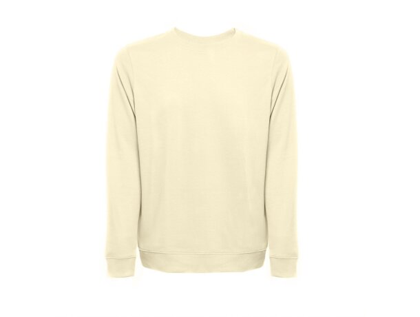 Sudadera unisex Colombo de algodón y poliéster, 240 g/m² Amarillo pastel detalle 13
