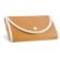 bolsa plegable con ribete blanco personalizada naranja
