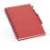 Libreta con tapas de colores de cartón personalizada roja