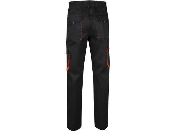 Pantalón de sarga multibolsillos bicolor VL Hypnos Negro/Naranja detalle 64