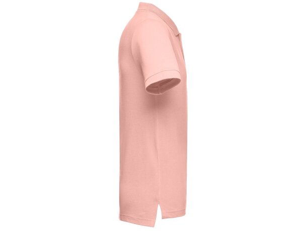 Polo Adam de algodón piqué cardado con cuello canalé Salmón detalle 16
