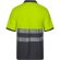 Polo piqué bicolor alta visibilidad vl achelous manga corta Gris/Amarillo detalle 9