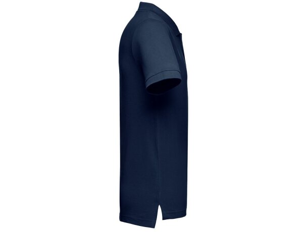 Polo Adam de algodón piqué cardado con cuello canalé Azul detalle 88