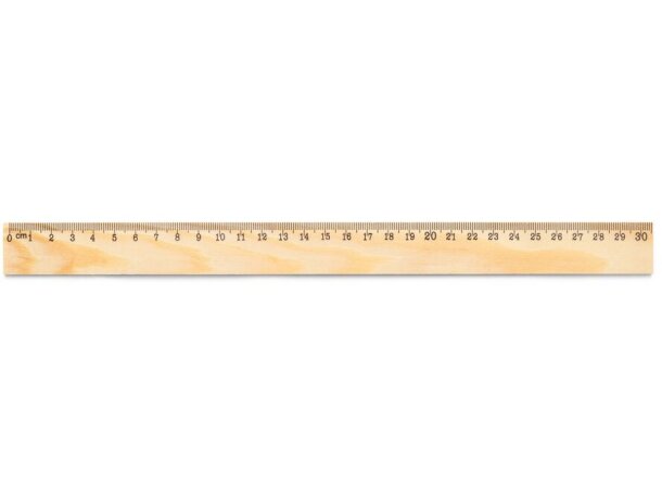 Regla de madera de pino Wesley 30 con escala de 30 cm Natural claro detalle 4