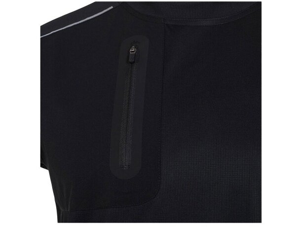 Camiseta técnica tipo gofre VL Rhea Negro detalle 17