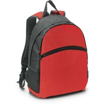 Mochila en varios colores con bolsillos de red laterales roja personalizado