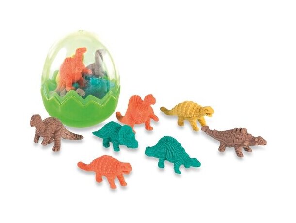 Set de gomas de borrar motivos de dinosaurios verde