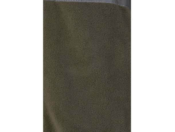 Chaqueta polar bicolor Eros con bandas reflectantes EN20471 Verde militar/Amarillo detalle 13