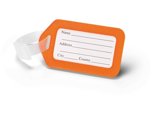 Identificador de maletas promocional diseño clásico Hi!dea Findo Rojo detalle 3