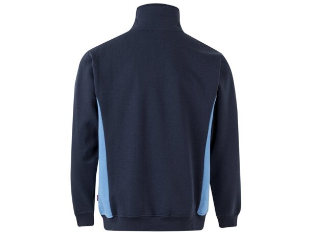 Sudadera de rizo bicolor Svarog cuello alto media cremallera Azul marino/Azul claro detalle 5