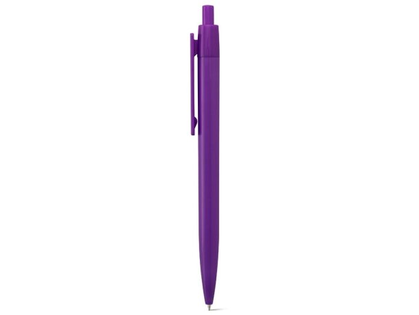 Bolígrafo Nolwen ABS acabado brillante sólido con clip grande Morado detalle 4