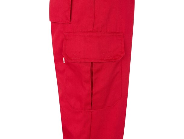 Pantalón multibolsillos bicolor poseidon con reflectantes Rojo/Amarillo detalle 38