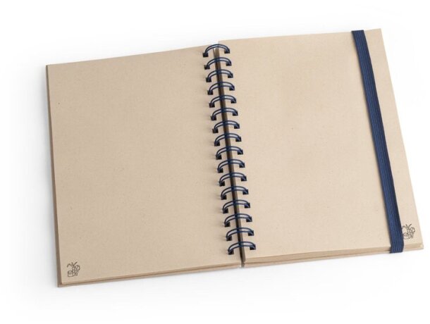 Libreta proust a5 anillas tapa dura papel caña de azúcar Azul detalle 5