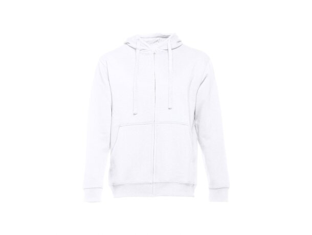 Sudadera unisex amsterdam wh con capucha y cremallera Blanco detalle 5