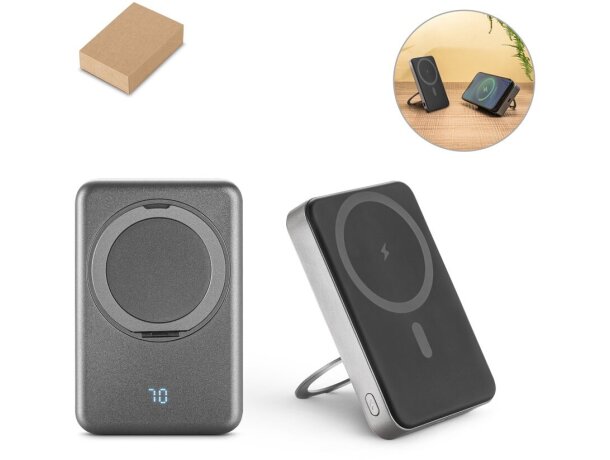 Batería externa magnética Warshel 10 con carga inalámbrica 15w detalle 1