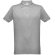 Polo berlin piqué de hombre con cuello y mangas en canalé Gris claro matizado detalle 2