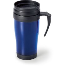 Taza de viaje térmica azul