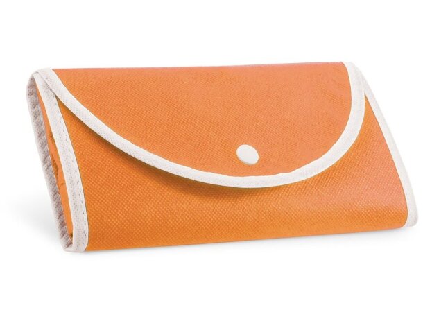 Bolsa plegable Arlon con ribete blanco Naranja detalle 1