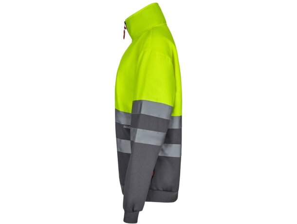 Sudadera alta visibilidad Thor Large bicolor polar reflectante Gris/Amarillo detalle 10
