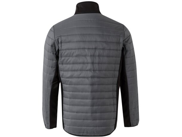 Chaqueta acolchada raijin con tejido elástico en contraste Gris detalle 2
