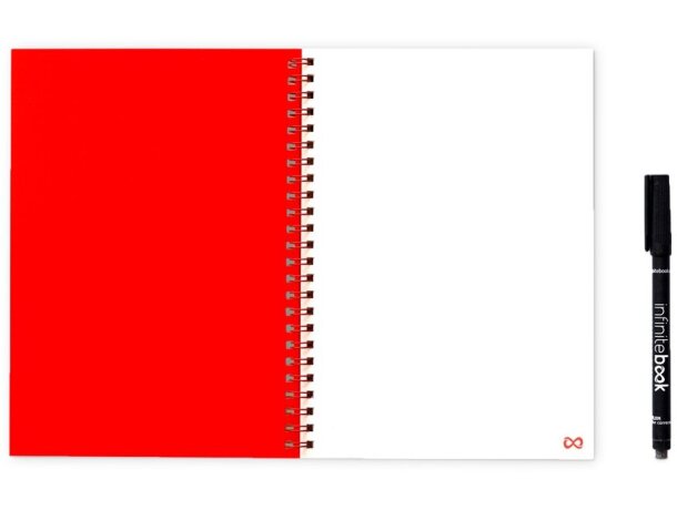 Libreta infinitebook plain a5 con páginas borrables reutilizables Rojo detalle 11