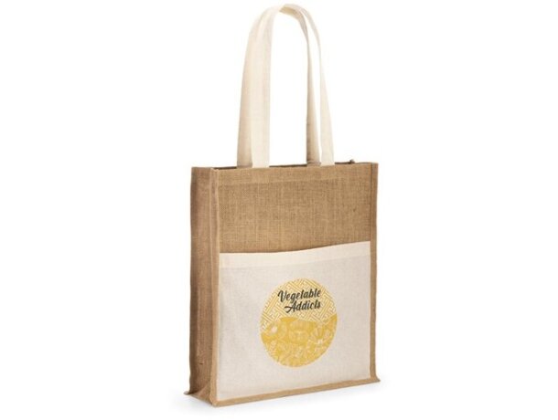 Bolsa de yute biodegradable natural personalizado