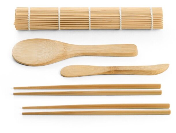 Set de hacer sushi con logotipo de bambú Hi!dea Morimoto Natural detalle 6