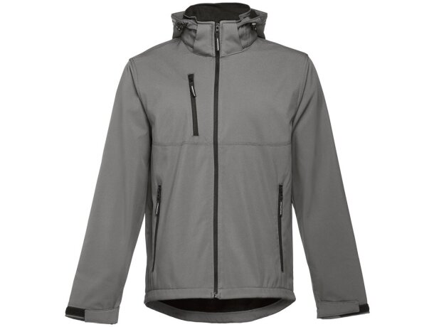 Chaqueta softshell zagreb con capucha removible para hombre Gris detalle 22