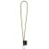 Lanyard Tube Long en poliamida con anilla de 32 mm Verde hexachrome/Naranja