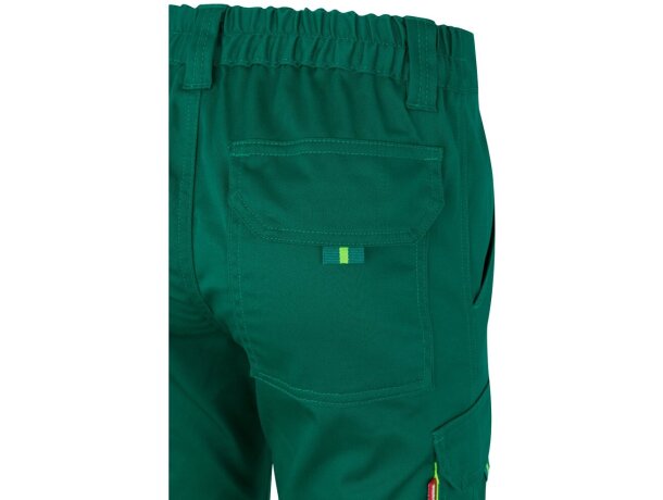 Pantalón elástico multibolsillos Zeus large alta visibilidad Verde/Amarillo detalle 12