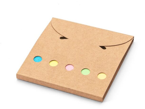Set de oficina Ainsley con 6 blocs de notas adhesivas recicladas Natural detalle 5