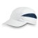 Gorra running de poliéster con franjas de color