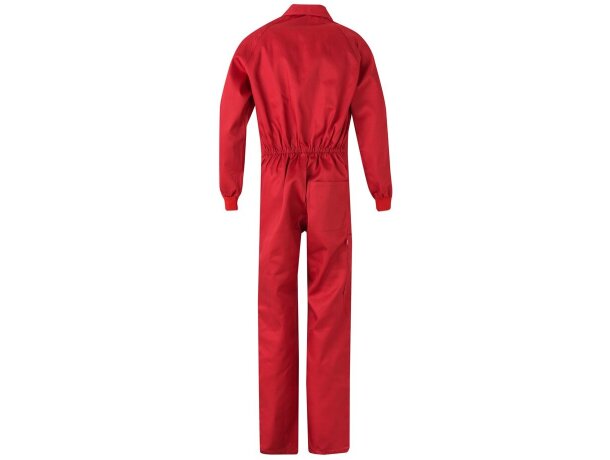Mono de sarga yama con cremallera doble cursor y bolsillos Rojo detalle 37
