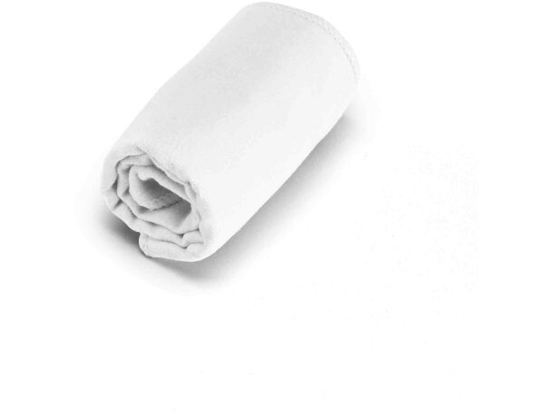 Toalla de microfibra en funda 40x80 cm blanca barata