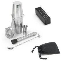 Coctelera Bramble personalizada cromada 6 accesorios