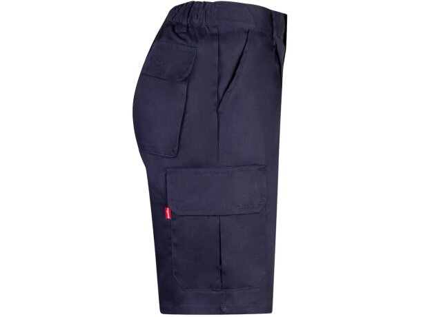 Bermudas Chione multibolsillos en sarga con cinturilla elástica Azul detalle 29