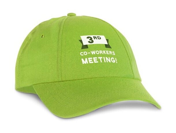 Gorra Miuccia para bordado con 6 paneles verde claro