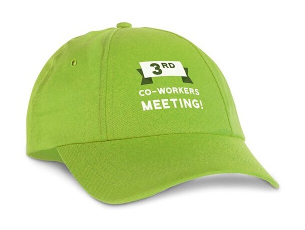 Gorra para bordado con 6 paneles verde claro