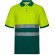 Polo piqué bicolor alta visibilidad vl achelous manga corta Verde/Amarillo