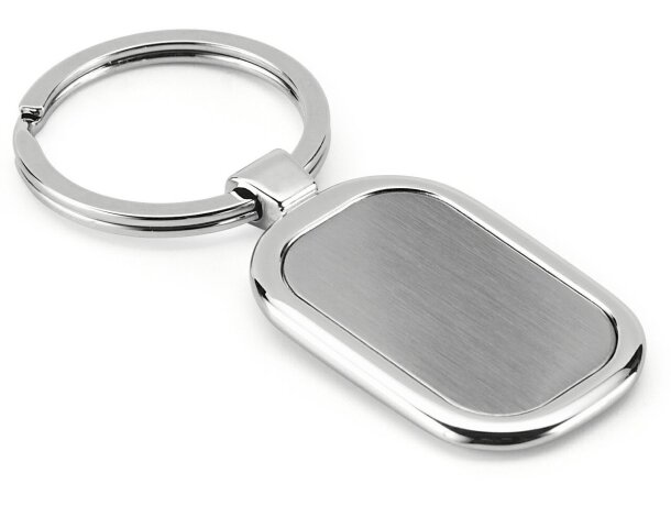 Llavero metálico elegante personalizado cromado satinado Llavero metálico elegante personalizado cromado satinado