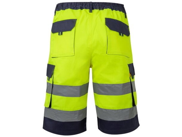 Bermudas polar bicolor de alta visibilidad Hades Amarillo detalle 8