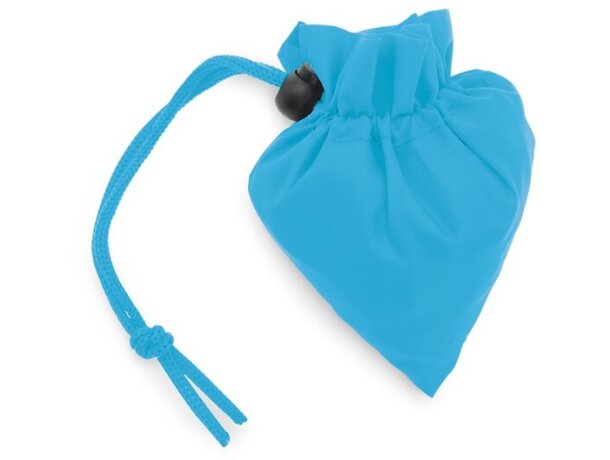 Bolsa sencilla plegable poliéster 190t azul claro