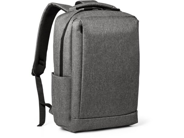 Mochila Bologna poliéster 300D acolchada para portátil 15.6in Gris detalle 12