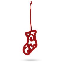Set adornos de árbol de navidad publicitario color rojo de poliéster