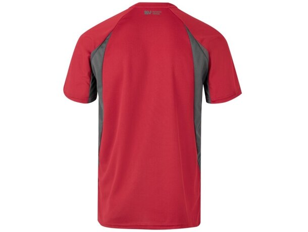 Camiseta técnica ojo de pájaro bicolor VL Slayer Rojo/Gris detalle 8