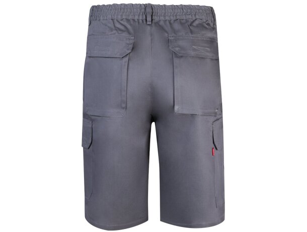 Bermudas Chione multibolsillos en sarga con cinturilla elástica Gris detalle 17