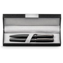 Set roller y bolígrafo Imperio en metal negro