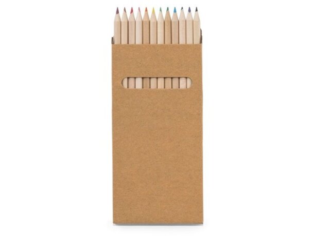 Caja Croco con 12 lápices de color personalizado natural